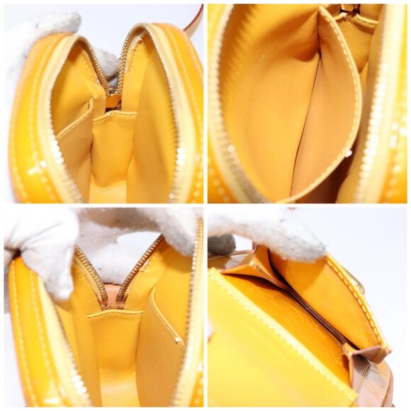 LOUIS VUITTON Monogram Vernis Christie PM Shoulder Bag Jaune M91110 Auth ep10365 - Picture 15 of 16